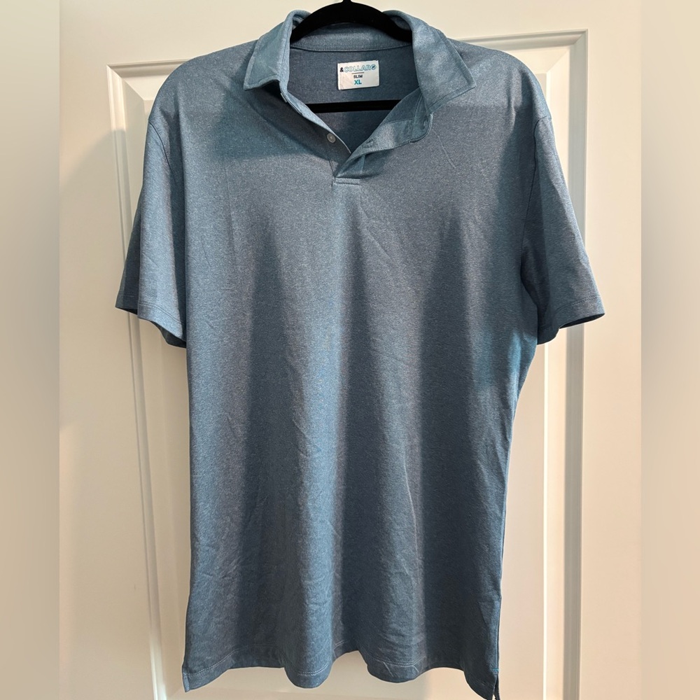 Modern Blue Polo Shirt with Classic Collar